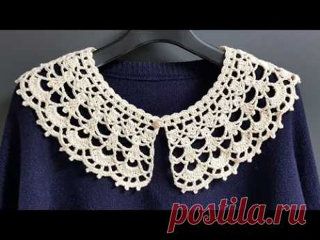 (3) #233 Crochet collar [Eng] - 2단에 오류있습니다. - YouTube