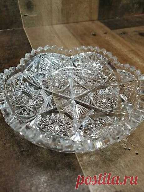 VINTAGE 6 " AMERICAN BRILLIANT PERIOD DEEP CUT GLASS SHALLOW BOWL - STARBURST  | eBay Find many great new & used options and get the best deals for VINTAGE 6 " AMERICAN BRILLIANT PERIOD DEEP CUT GLASS SHALLOW BOWL - STARBURST at the best online prices at eBay! Free shipping for many products!
