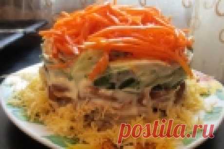 Cалат с корейской морковью и грибами - пошаговый рецепт с фото на Повар.ру