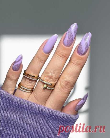 Пастельный фиолетовый дизайн ногтей — идея нежного маникюра на зиму 2022-2023 | ELLEGIRL