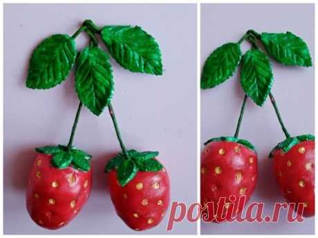 CAPSUNI din pasta de portelan - Strawberries made of porcelain paste