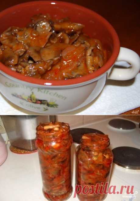 Маринованные опята в томатном соусе на зиму