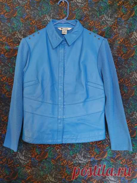 Vintage Nygard Collection blue leather jacket | eBay