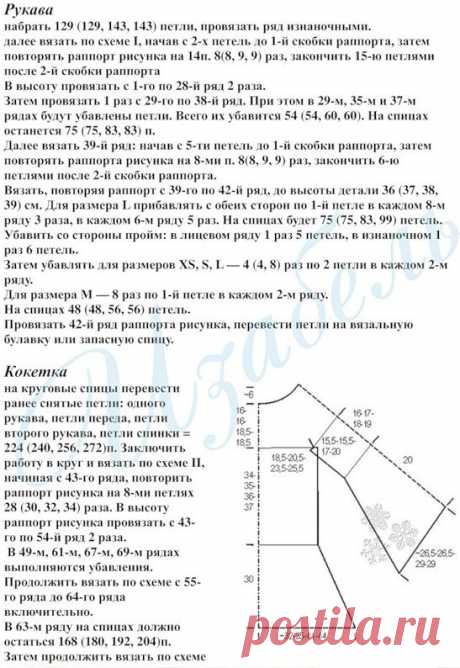 Платье туника спицами