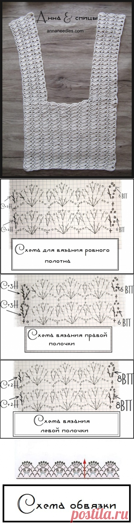 Простое болеро, связанное крючком | Анна и спицы