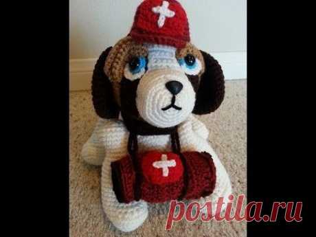 Crochet Saint Bernard Amigurumi Medical Rescue Dog Part 1 DIY Tutorial