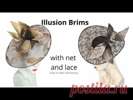 Making hats - Illusion brim lace and net hats, hatinators, fascinators. Tutorial No. 2