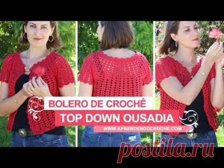 Bolero de Crochê Top Down Ousadia - Aprendendo Crochê