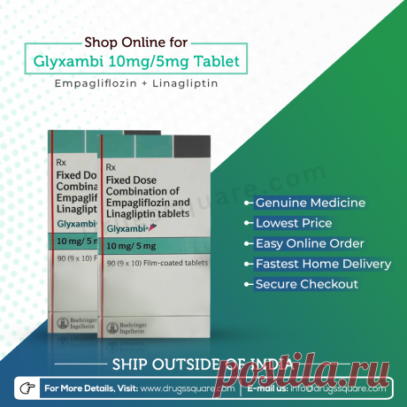 Glyxambi 10/5 mg uses - a combination of 2 oral diabetic medications, Empagliflozin and Linagliptin, is used to treat TYPE 2 DIABETES (T2D). Glyxambi 10 mg/5 mg tablet is also used to reduce the risk of death from a heart attack, heart failure, and stroke in patients with type 2 diabetes who also have heart disease.