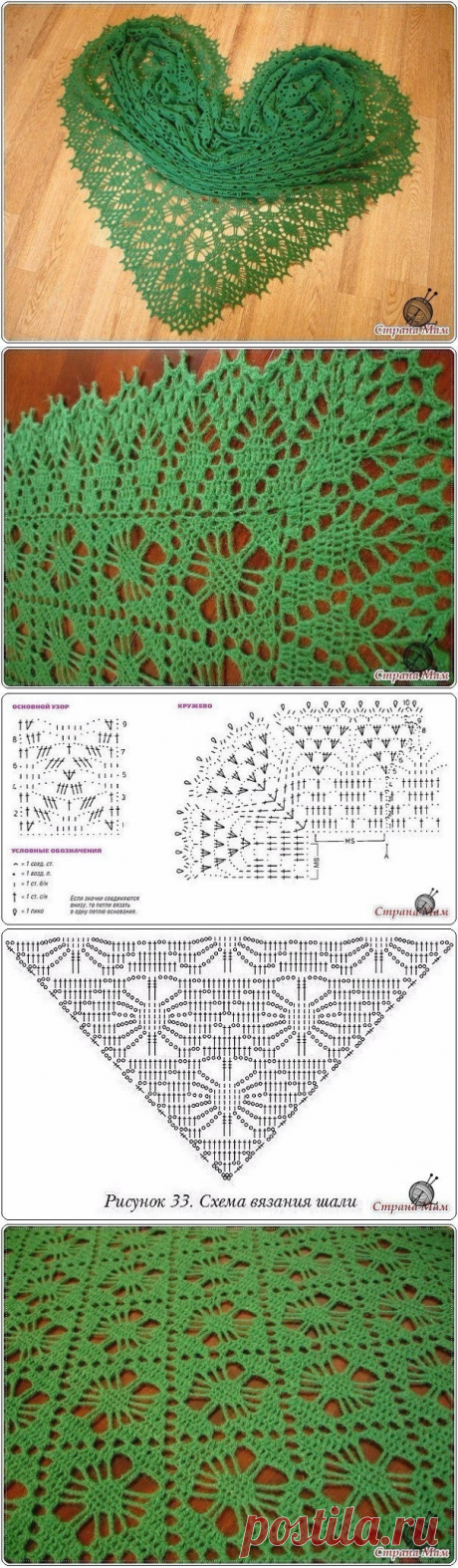 Весенний шик - ажурная шаль крючком