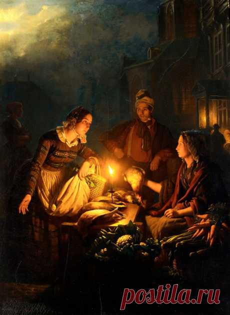 Бельгийский живописец Petrus van Schendel (1806-1870)