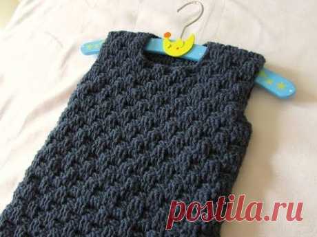 How to crochet an easy cable / basket weave vest - all sizes