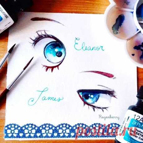 Hello babies! I was trying eye's coloring with radiants and ahh I love so so much the result! 😍💕 Those eyes are of Eleanor and James, the main characters of my manga that will be published this autumn 💖💕💕 I'm really so excited! ;; Which one do you prefer the most? 💧She is calm and warm like a spring sky; he is tormented and tempestuous like an ocean, and I wanted to rapresent them through their eyes ✨💙
#rozenberry #anime #manga #mangaeyes #traditionalart #eyes #wate...