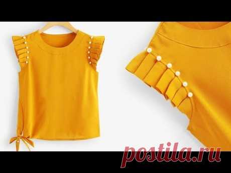 DIY Cute Baby Top With Designer Sleeves Pattern