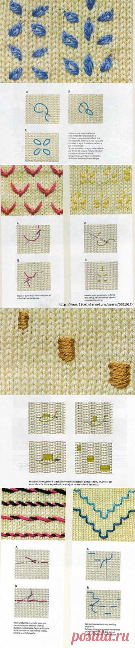 Вязание. Современная вышивка на вязаных изделиях от PARAT (часть 1).