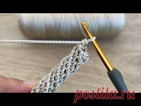 How to make an easy bag handle / how to make a rope from macrame rope / how to make a crochet rope