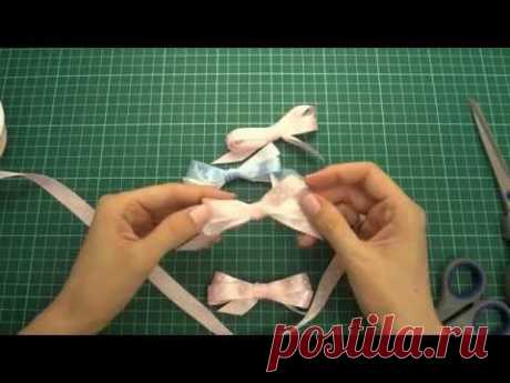 Как завязывать красивые бантики из ленты - Скрапбукинг идеи / Aida Handmade - YouTube