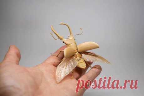 Удивительные скульптуры насекомых из бамбука от Нориюки Саито