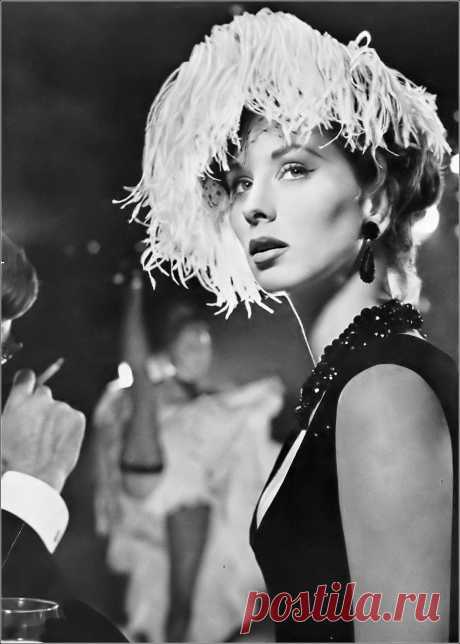 Suzy Parker is wearing Dior's chrysanthemum's fringe of wh… | Flickr