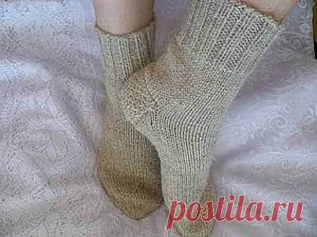 Вязаные шерстяные носки с &quot;запаской&quot; - Ярмарка Мастеров - ручная работа, handmade