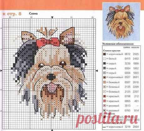 Gallery.ru / Фото #27 - собаки, схемы вышивок из интернета - poodel