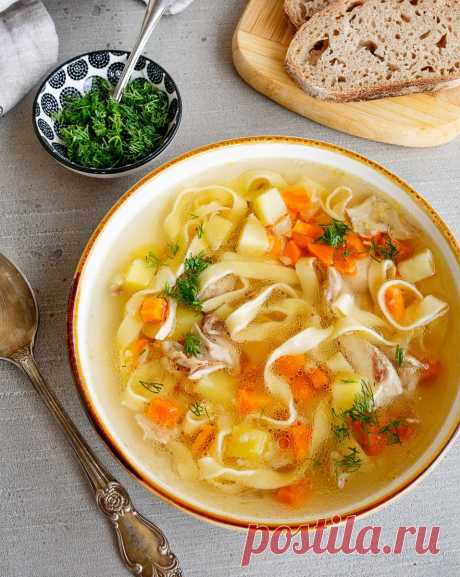 Куриный суп с домашней лапшой на Вкусном Блоге Куриный суп с домашней лапшой - вкусные проверенные рецепты, подбор рецептов по продуктам, консультации шеф-повара, пошаговые фото, списки покупок на VkusnyBlog.Ru