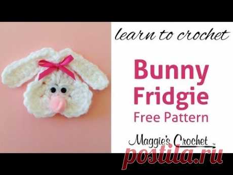 Cute Bunny Fridgie Free Crochet Pattern - Right Handed
