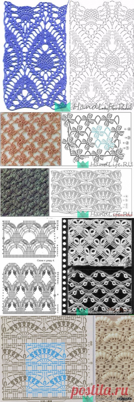 Редкие и сложные узоры, вязание крючком (схемы и видео) / Мое творчество - вязание