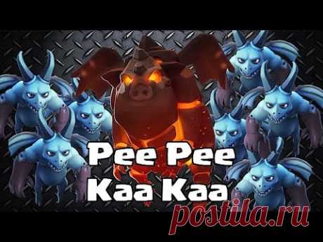 Clash of clans - Clan wars w/ Lava Hound and Mass minions ( Pee Pee Kaa Kaa)