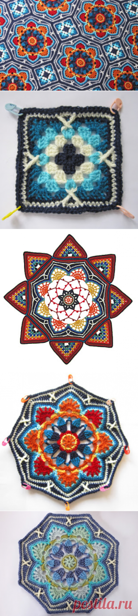вязать и крючком дизайн: персидский плитки