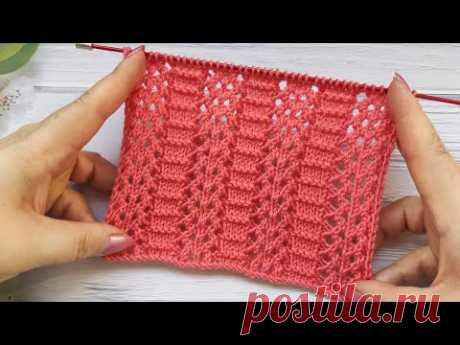 Lace Stitch Knit Pattern | Ajourmuster stricken | Punto Traforato ai ferri | Point Ajouré au Tricot