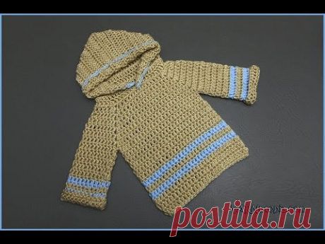 How to Crochet an Infant Pullover Hoodie