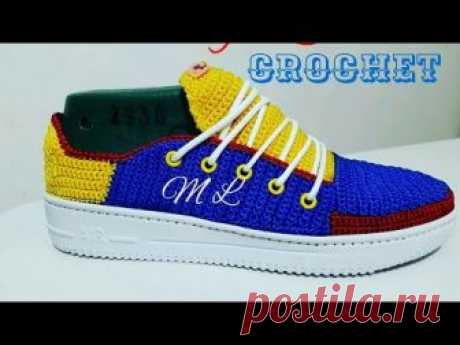 ZAPATO  TEJIDO EN CROCHET MODELO COLOMBIANITO