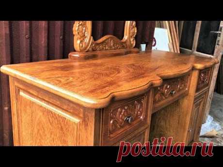Amazing Woodworking Design Ideas & Peak Woodworking Skills // Building Vanity Table From Hardwood