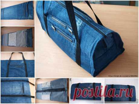 How to DIY Cool Handbag from Old Jeans | www.FabArtDIY.com