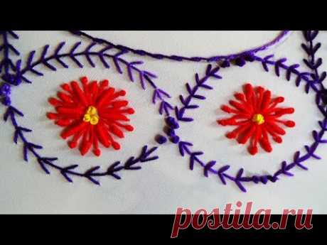 Hand Embroidery: Neckline Embroidery