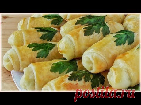 Пирожки с кабачками, зелёным луком и яйцами