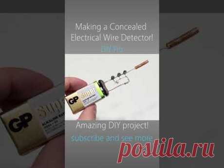 Making a Concealed Electrical Wire Detector! DIY Super device. Awesome! #Shorts