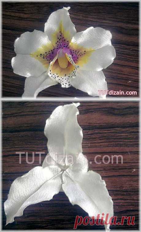 Орхидея из ткани. Мастер-класс » Планета рукоделия