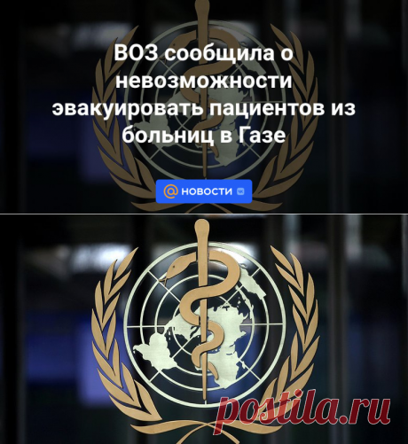 ВОЗ сообщила о невозможности эвакуировать пациентов из больниц в Газе | 30 октября 2023 - Новости Mail.ru