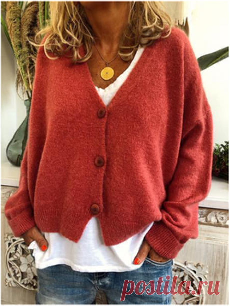 Solid Wool Blend Casual Long Sleeve Sweaters&sweatshirts – Juliehint