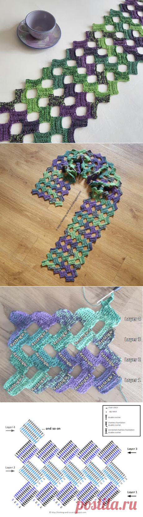 Вязание и так далее: Rettangolini шарф