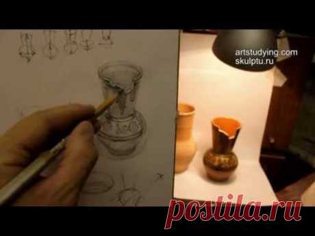 Обучение рисунку. Введение. 8 серия: рисунок вазы и светотень