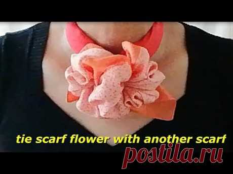 ♥3 looped flower with a scarf! ３つの輪で作るスカーフフラワー！