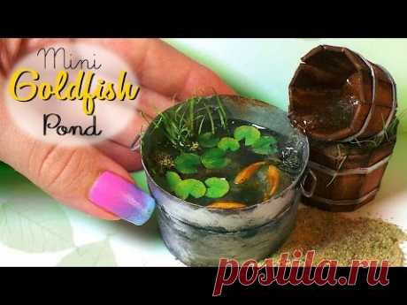 Miniature Goldfish Pond Tutorial // Dolls/Dollhouse // SugarCharmShop