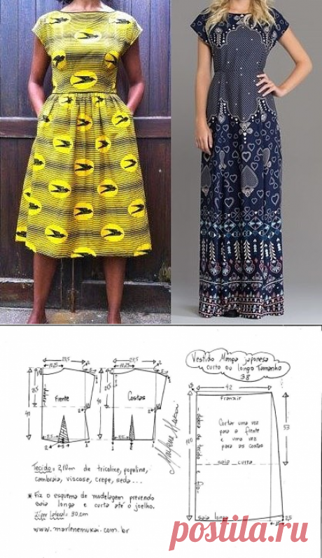 Выкройка летнего платья (Шитье и крой) | Журнал Вдохновение Рукодельницы