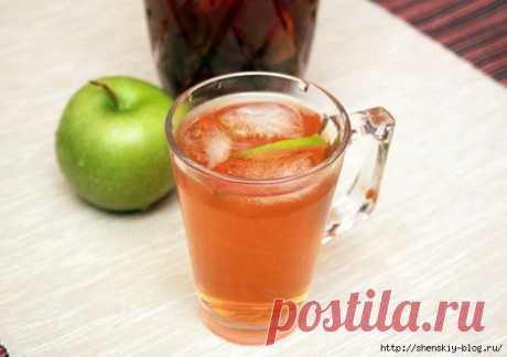 Яблочный чай с корицей и мятой - спасение от жары и полноты!