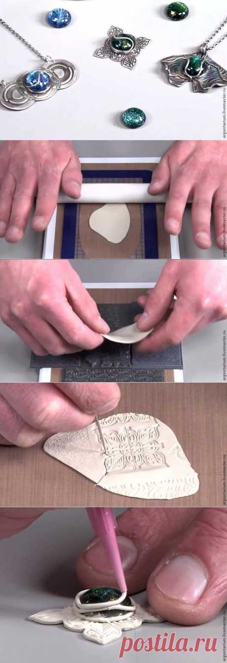 Создание кулона: как сделать оправу для камня из серебряной глины | Сделай сам!