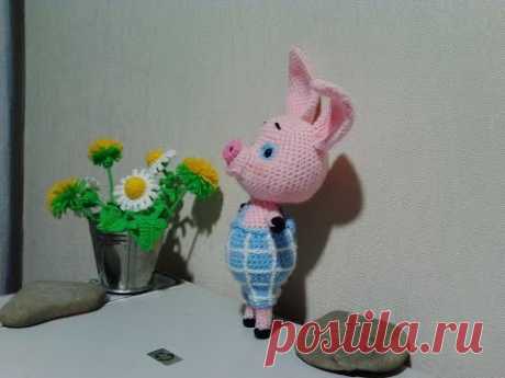 Пятачок из "Винни пух", ч.1.  Piglet from "Winnie Pooh", р.1.  Amigurumi. Crochet.