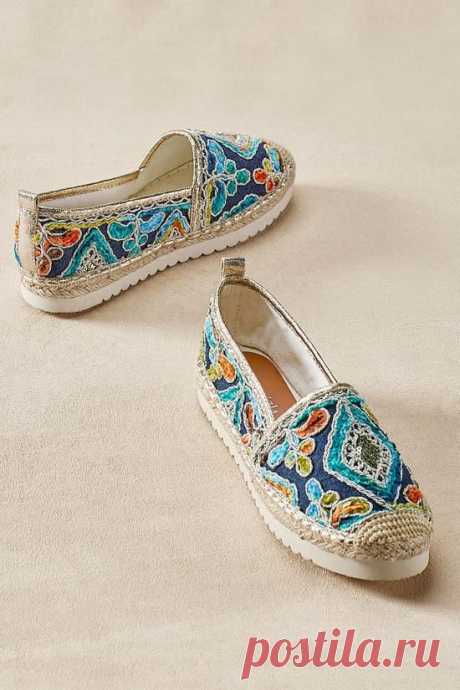Agleam Embroidered Espadrilles - Embroidered Espadrilles | Soft Surroundings